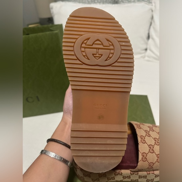 Gucci Canvas Ruggine Slides - Picture 6 of 11